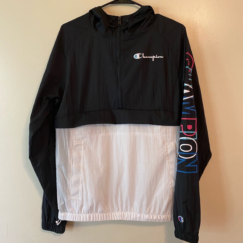 Champion 1/4 Zip Colorblock Manorak Windbreaker